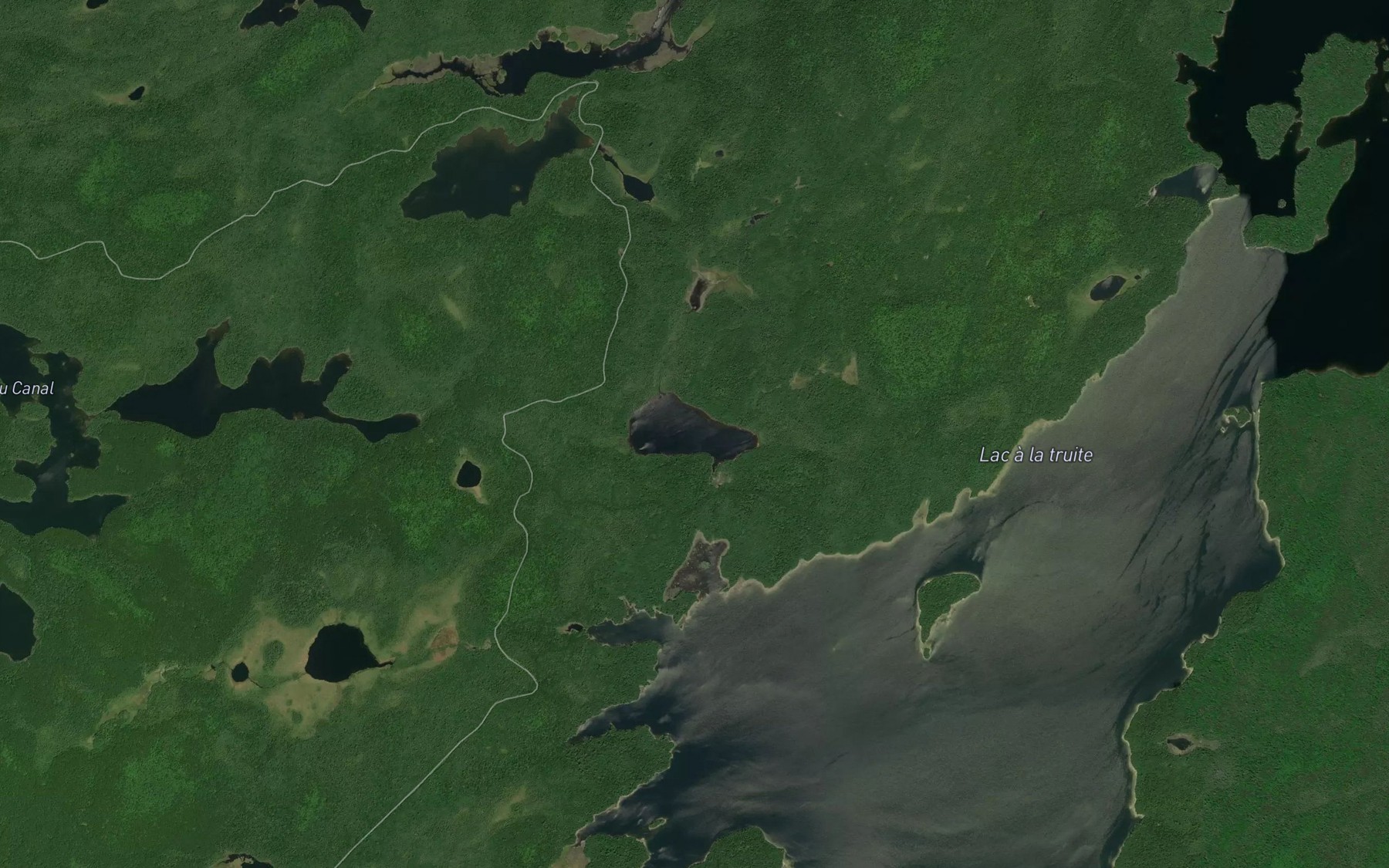 Satellite map of the Lac Denyse