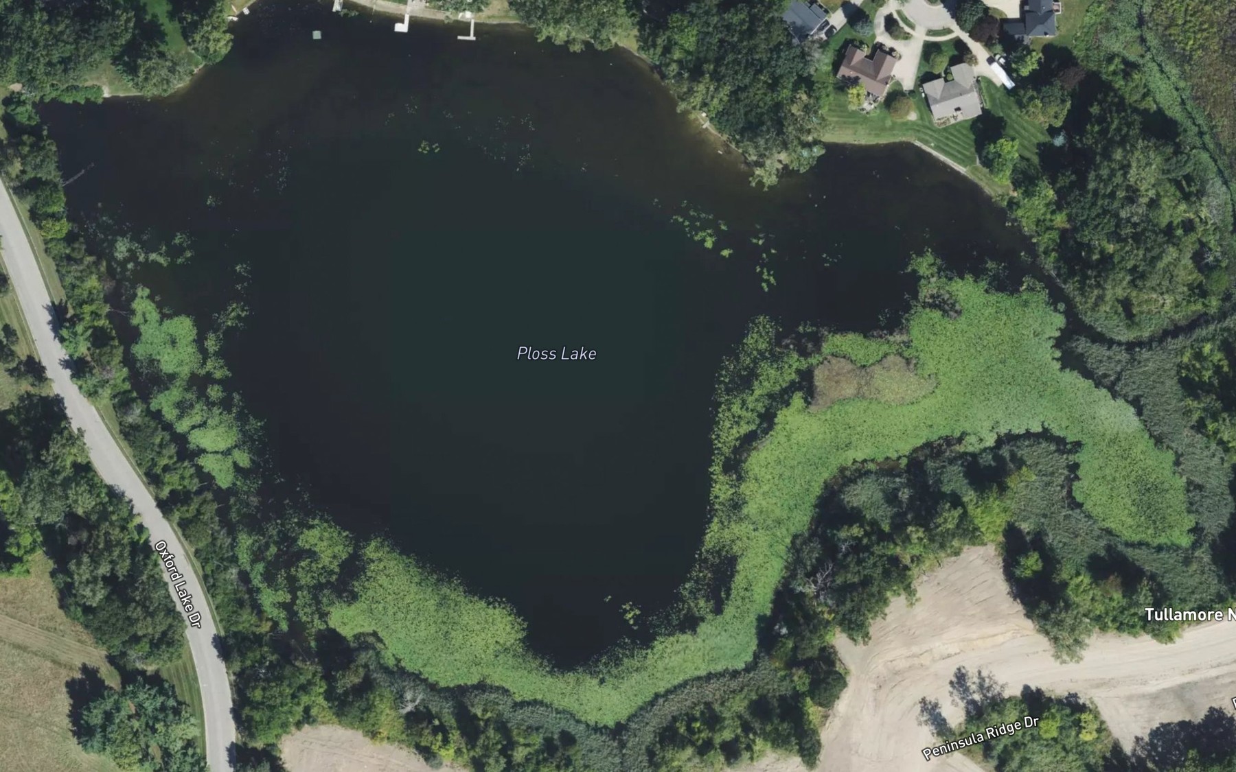 Satellite map of the Ploss Lake