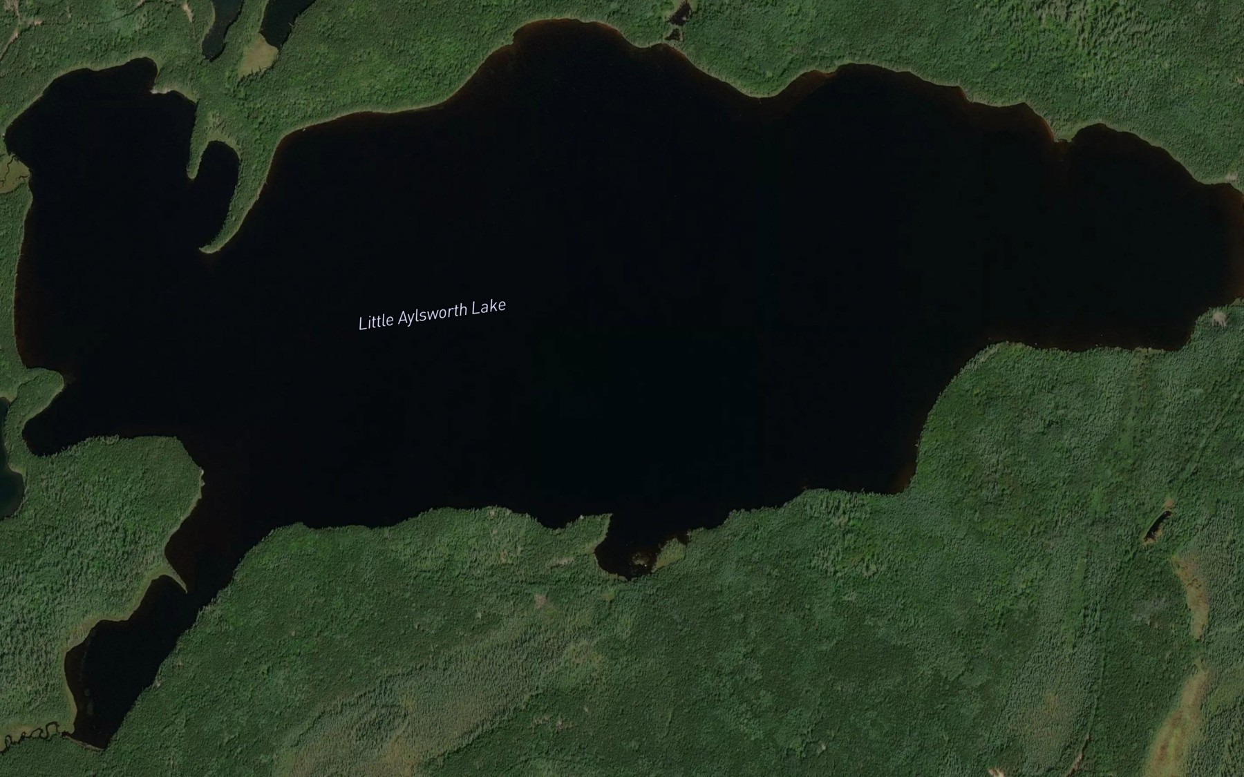 Satellite map of the Little Aylsworth Lake