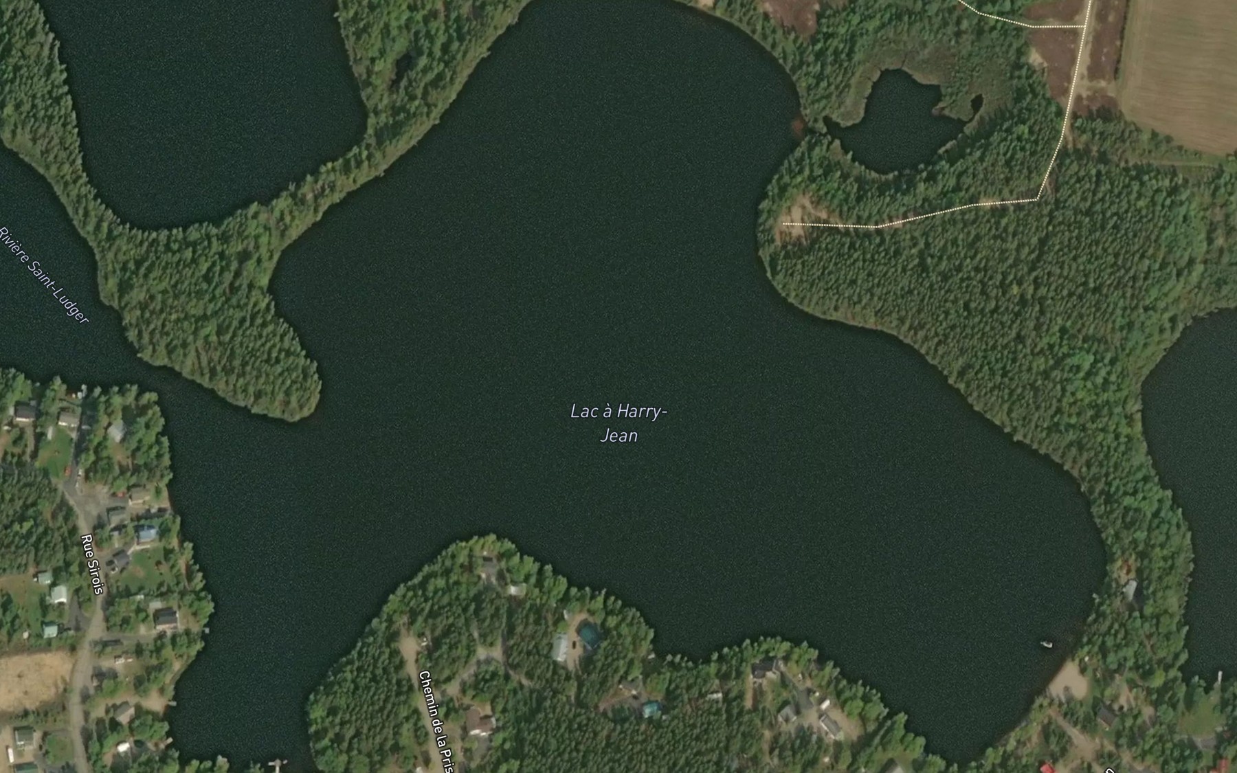 Satellite map of the Lac a Harry-Jean