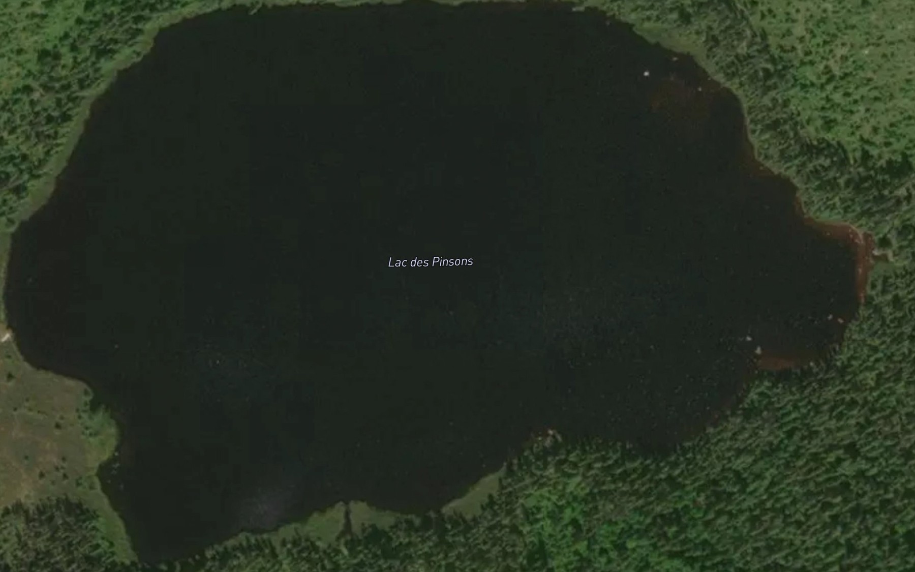 Satellite map of the Lac des Pinsons