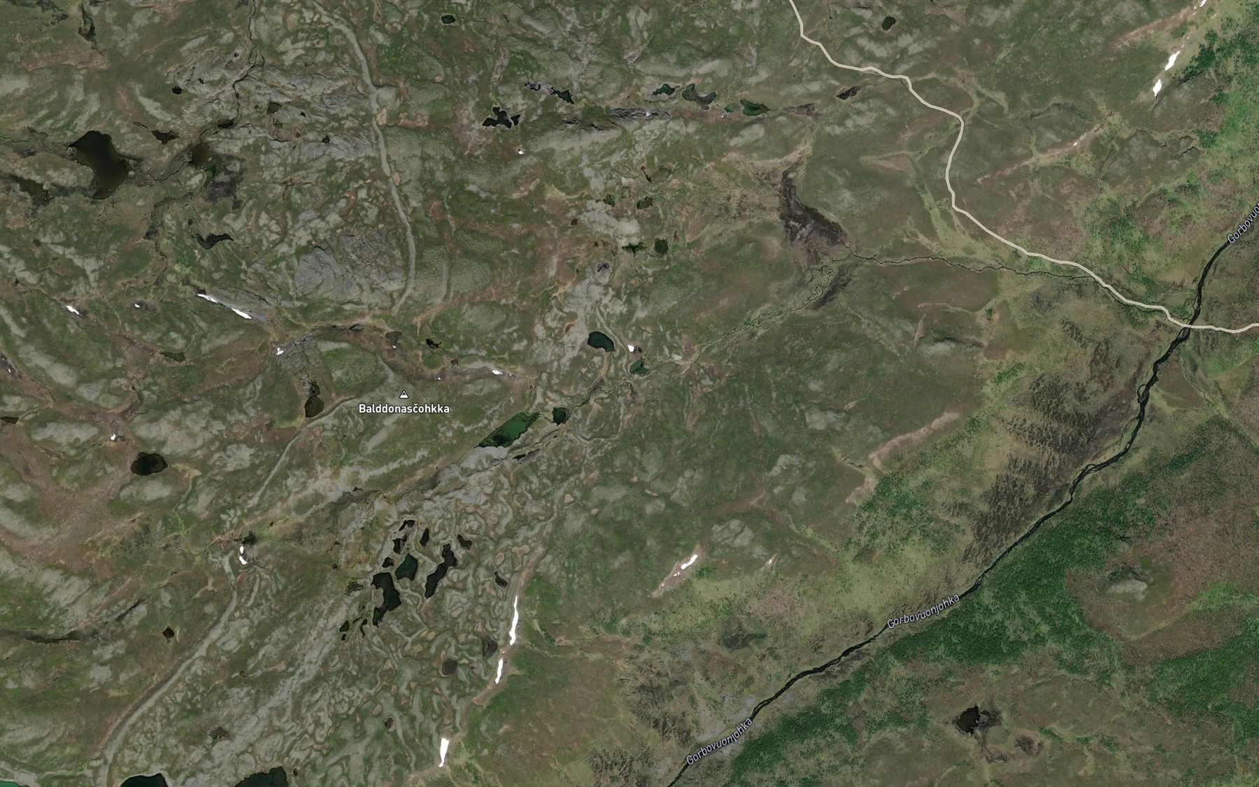 Satellite map of the Baldunasjakka