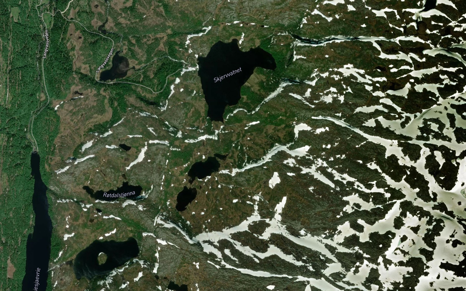 Satellite map of the Smavassbekken