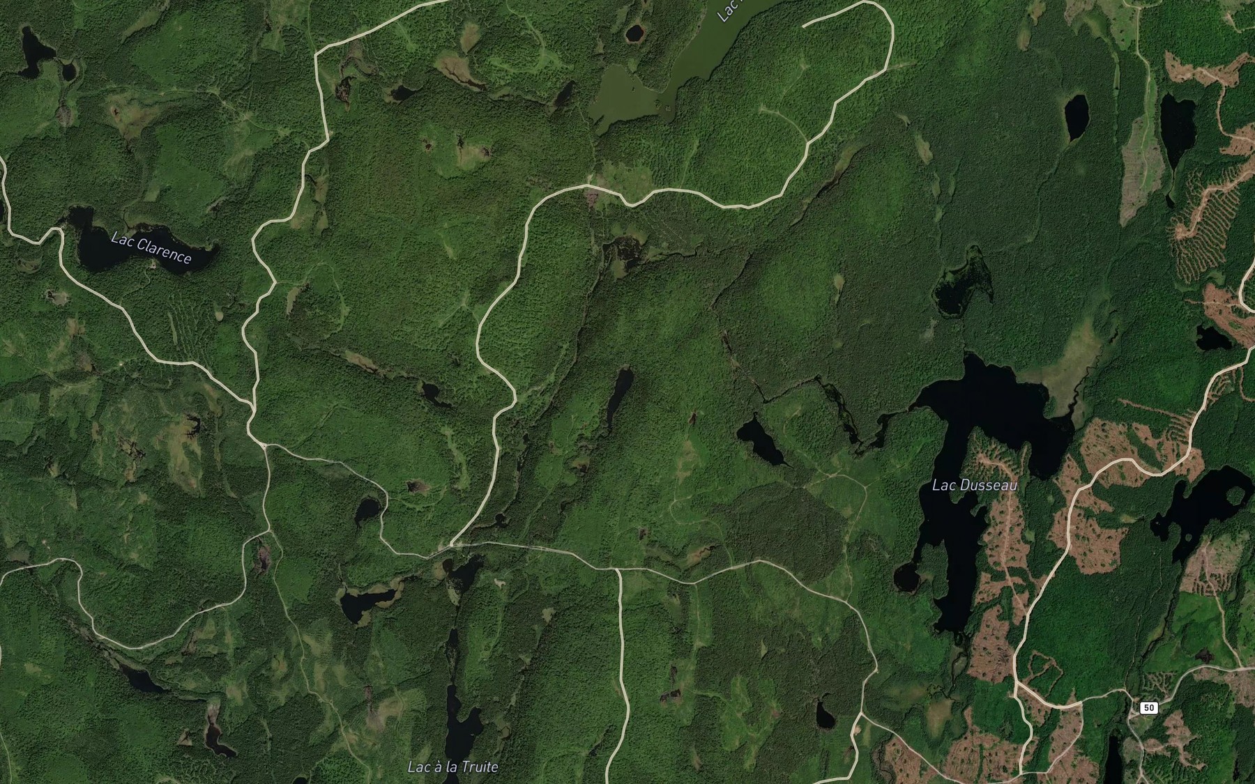Satellite map of the Lac Alma