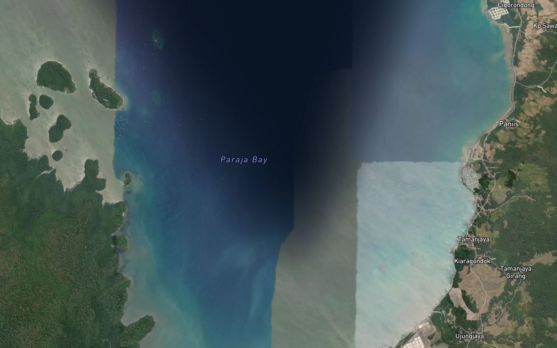 Satellite map of the Teluk Paraja
