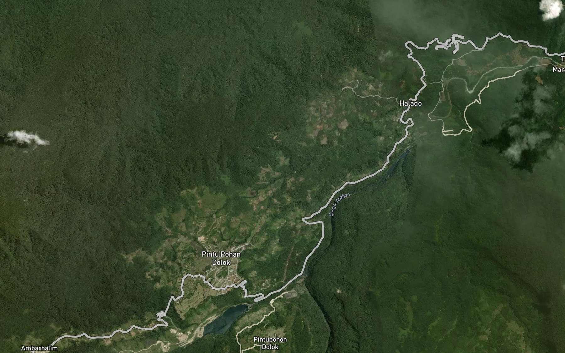 Satellite map of the Aek Ponot