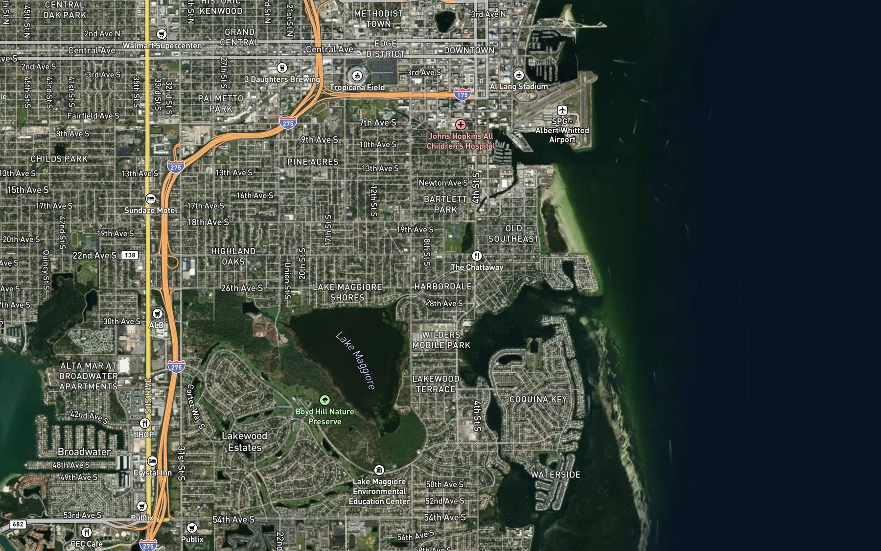 Satellite map of the Salt Creek
