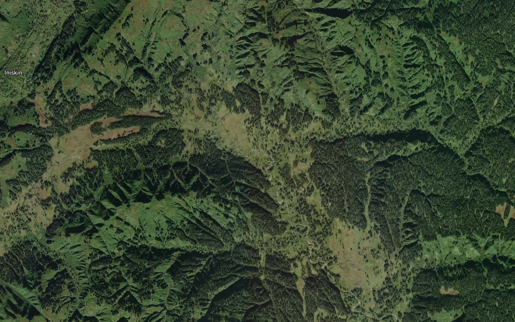 Satellite map of the Griffin Creek