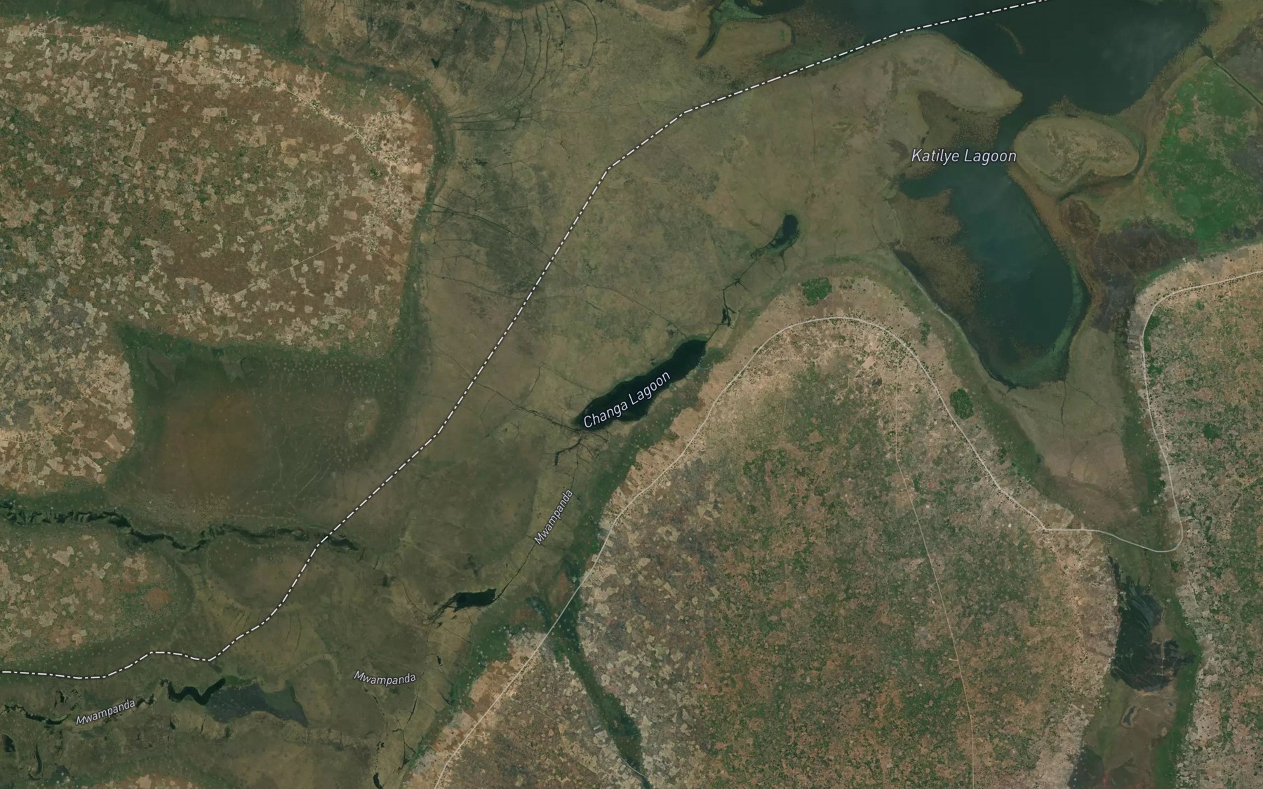 Satellite map of the Changa Lagoon