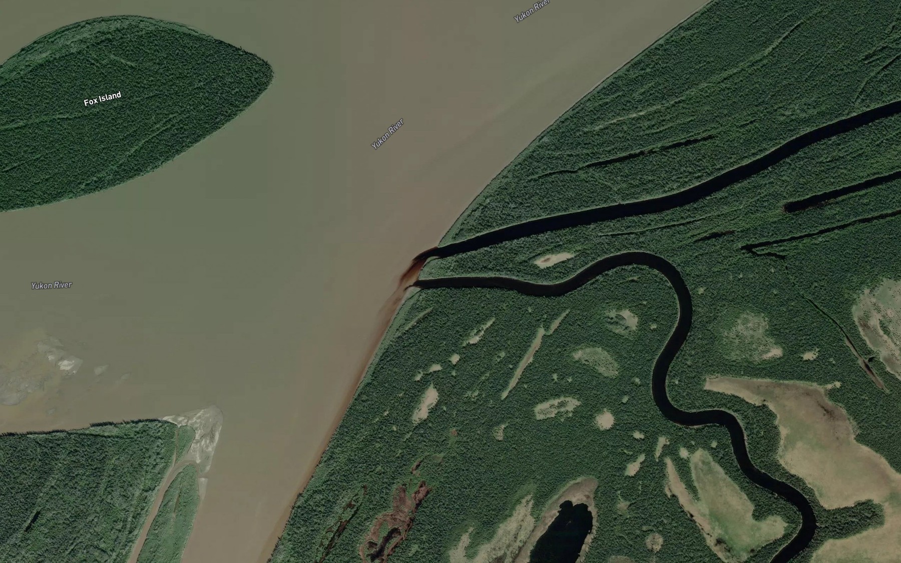 Satellite map of the Twin Slough