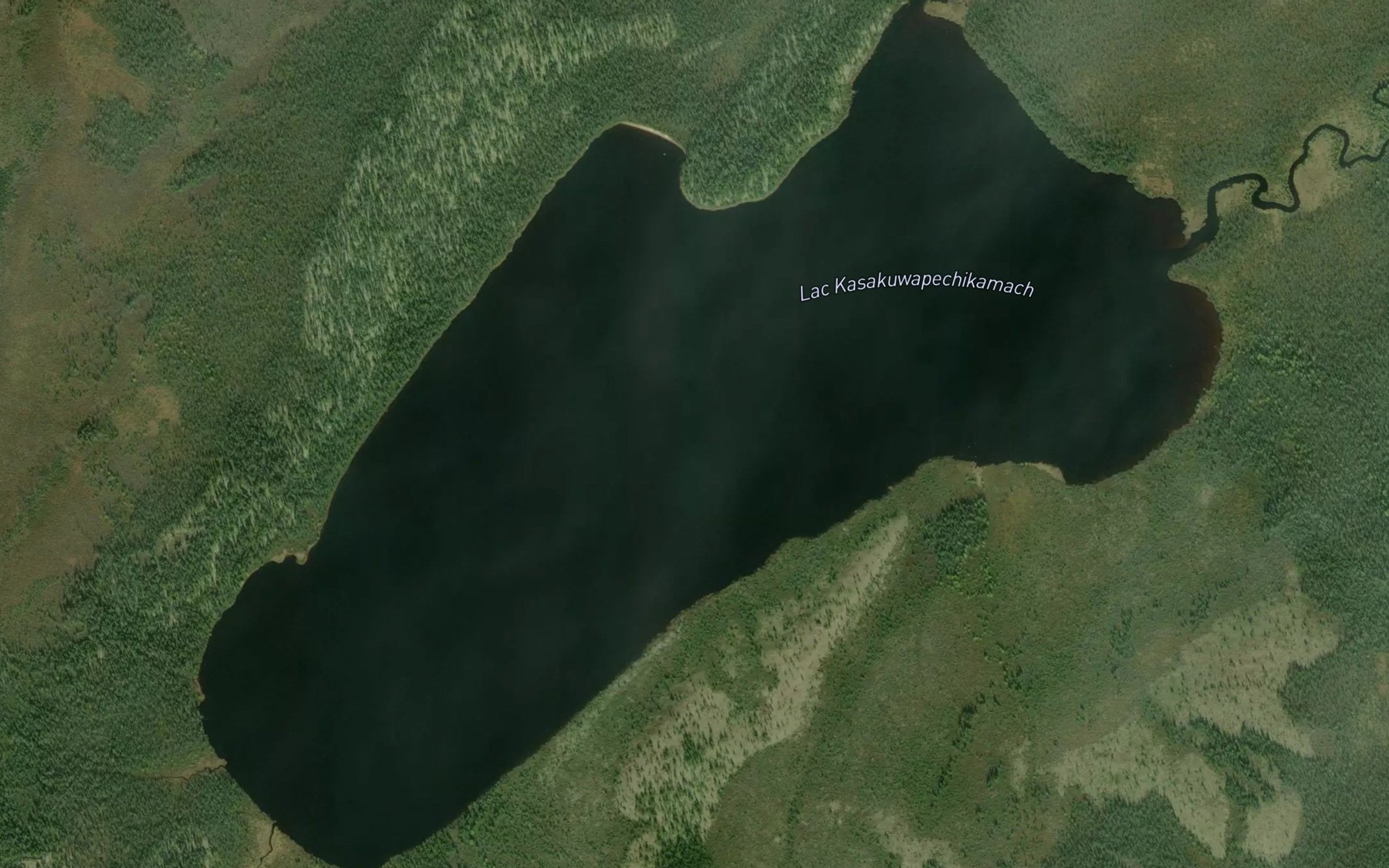 Satellite map of the Lac Kasakuwapechikamach