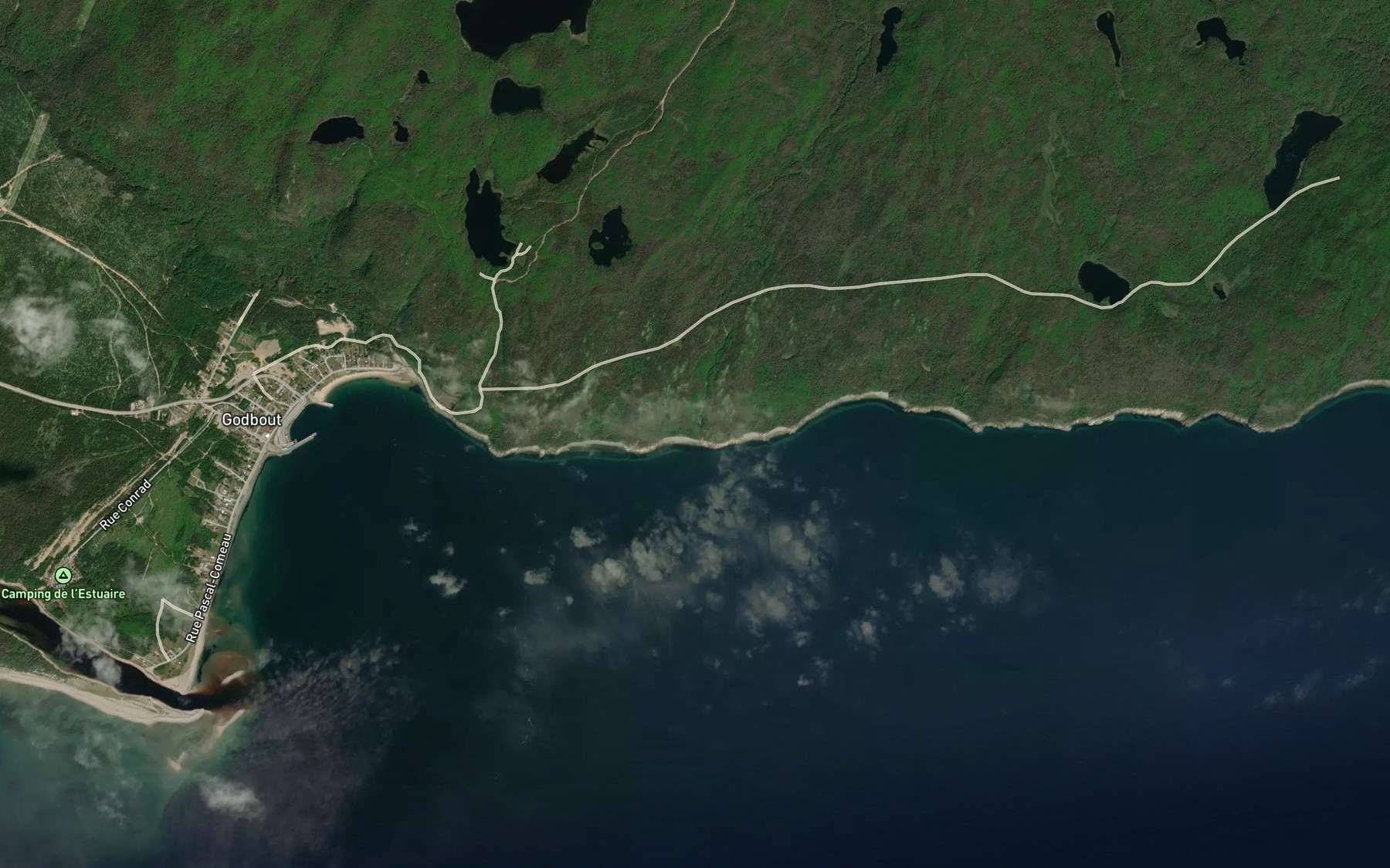 Satellite map of the Ruisseau Blanc