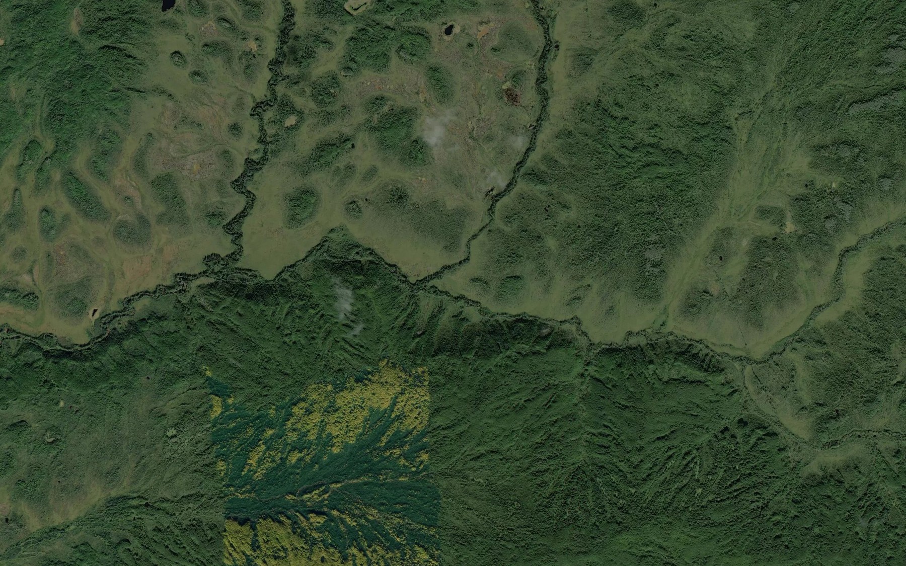 Satellite map of the Little Denver Creek