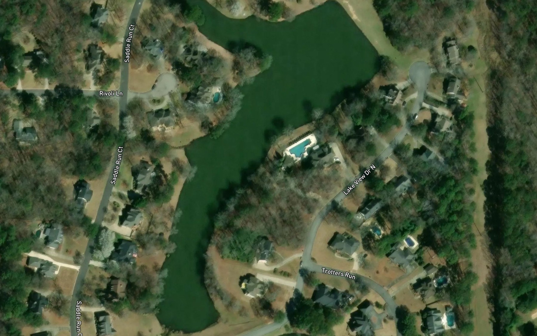 Satellite map of the Rivoli Lake