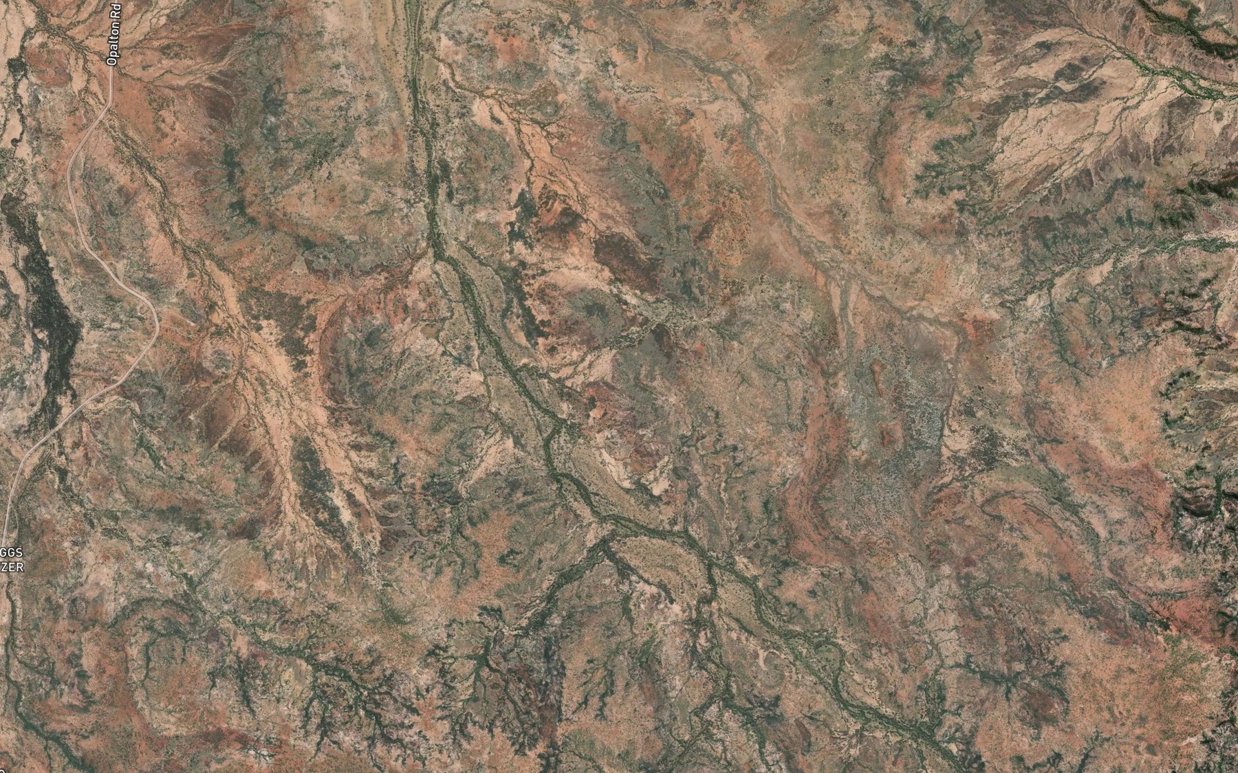 Satellite map of the Surprise Creek