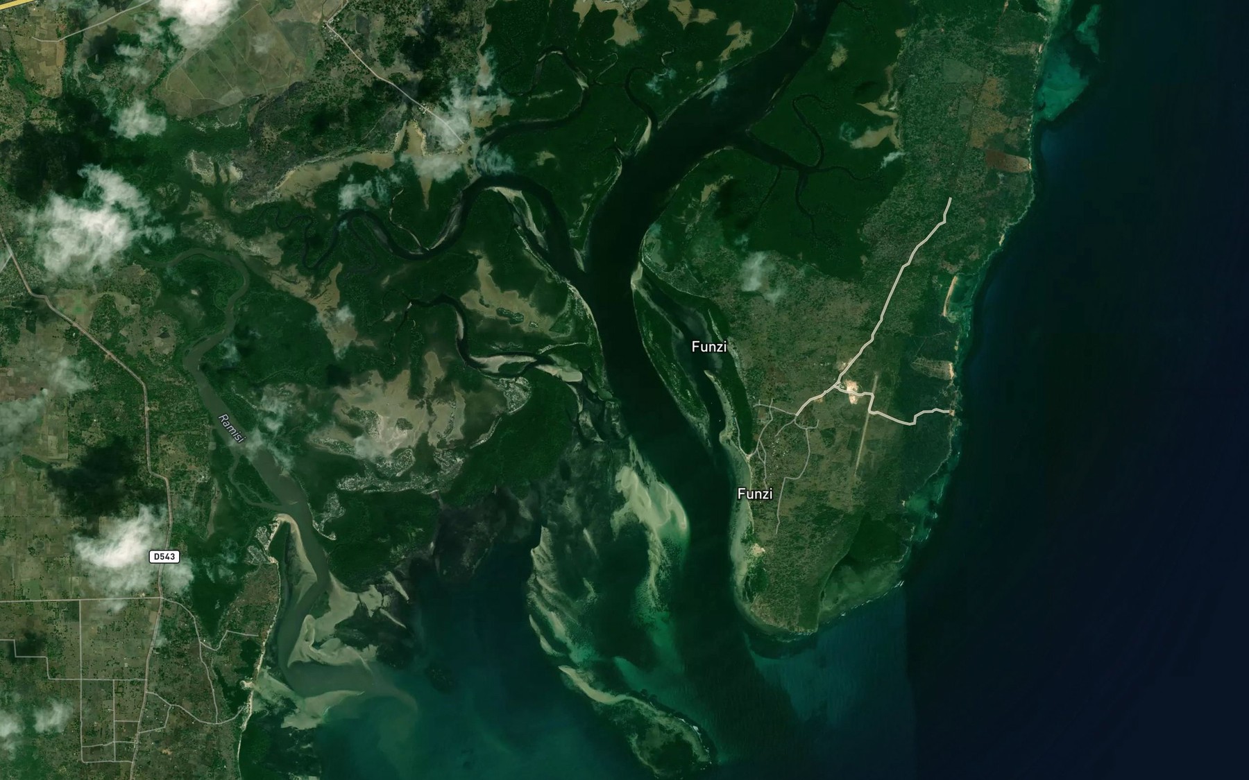 Satellite map of the Mto Vikuarani