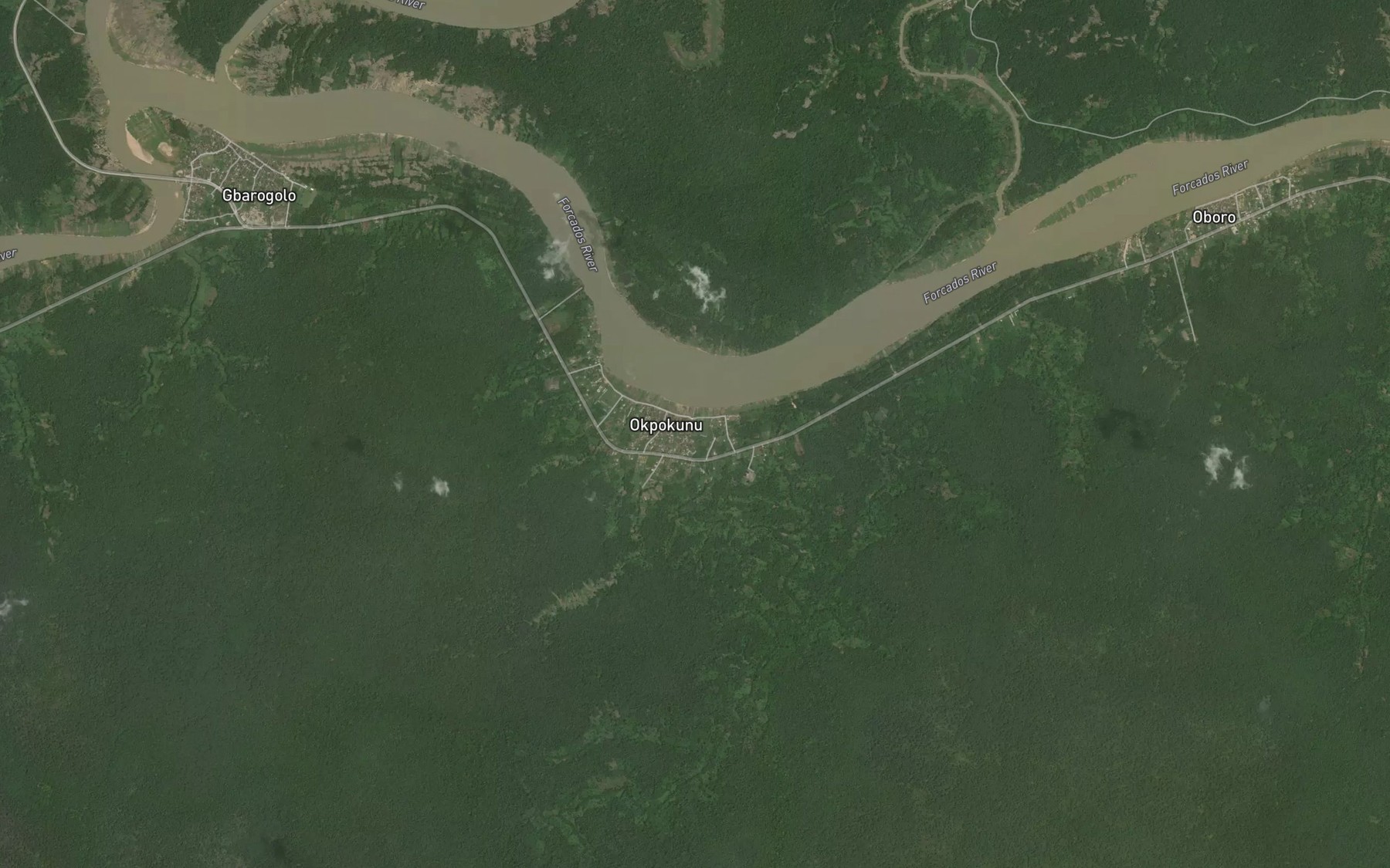 Satellite map of the Okpokunu Creek