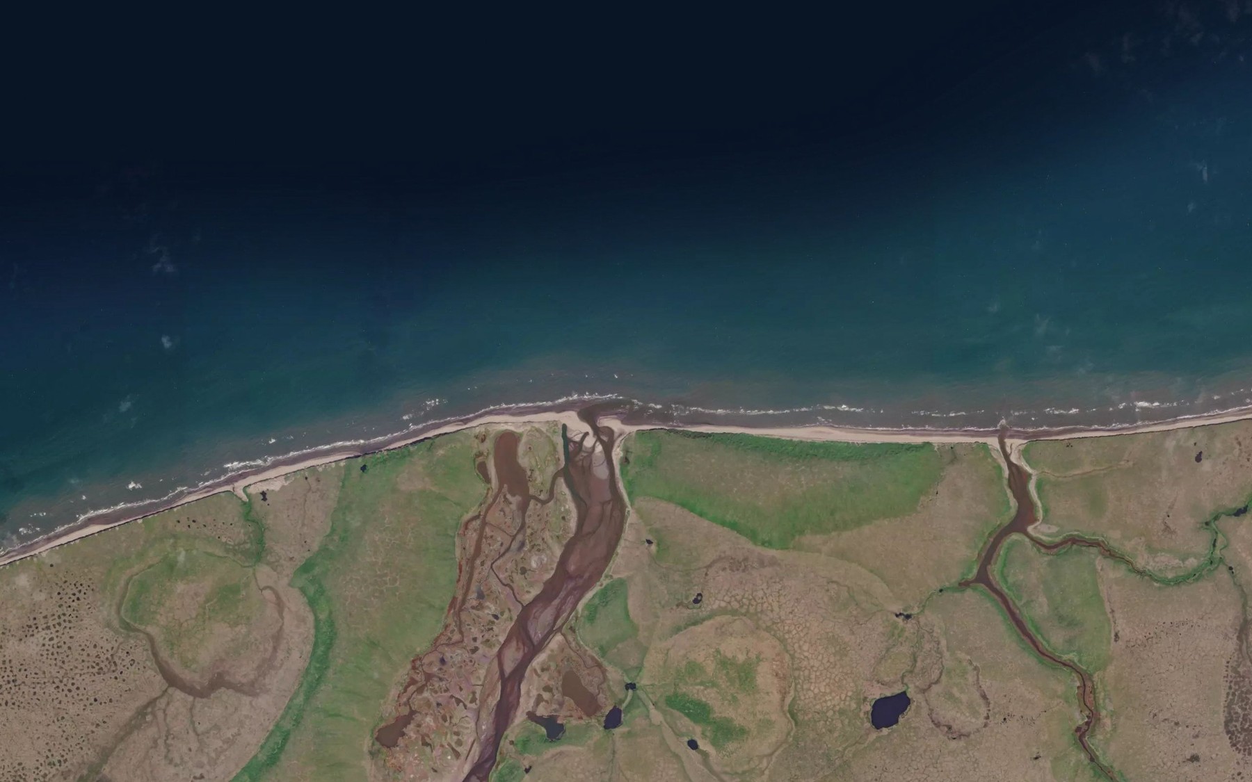 Satellite map of the Kitluk River