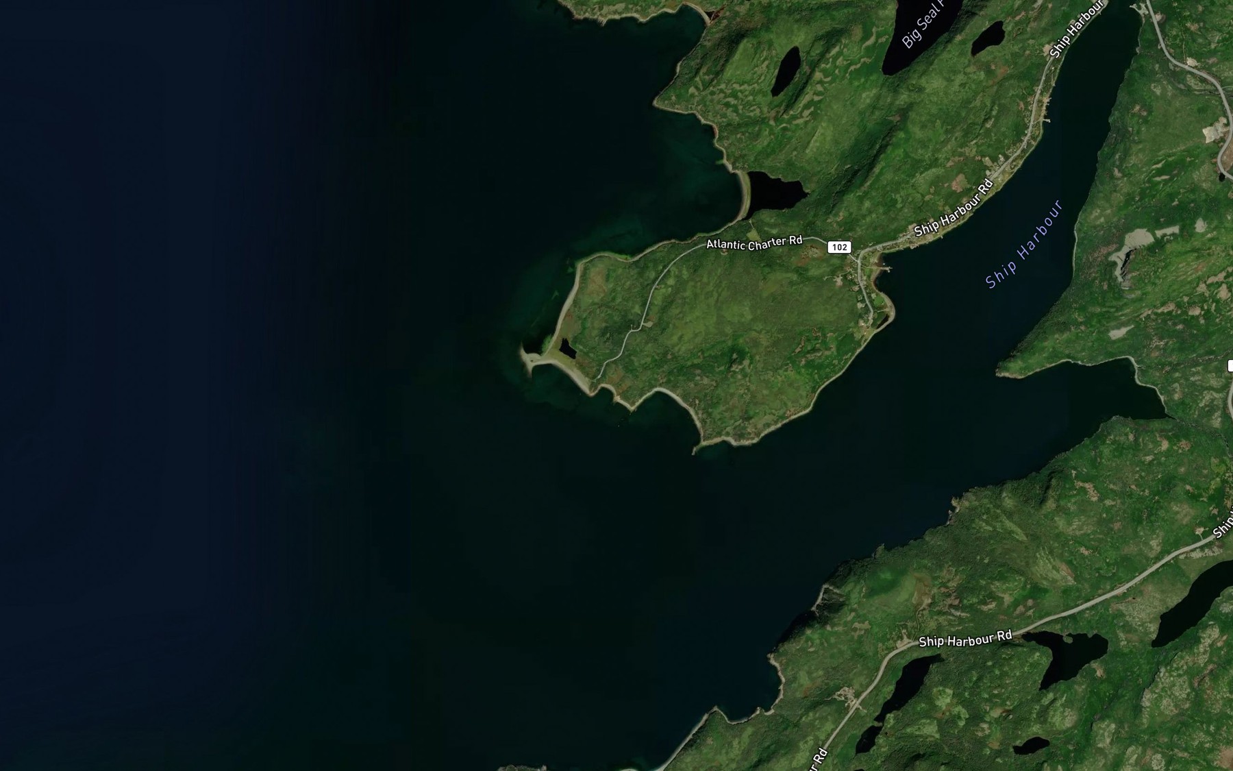 Satellite map of the Wild Cove