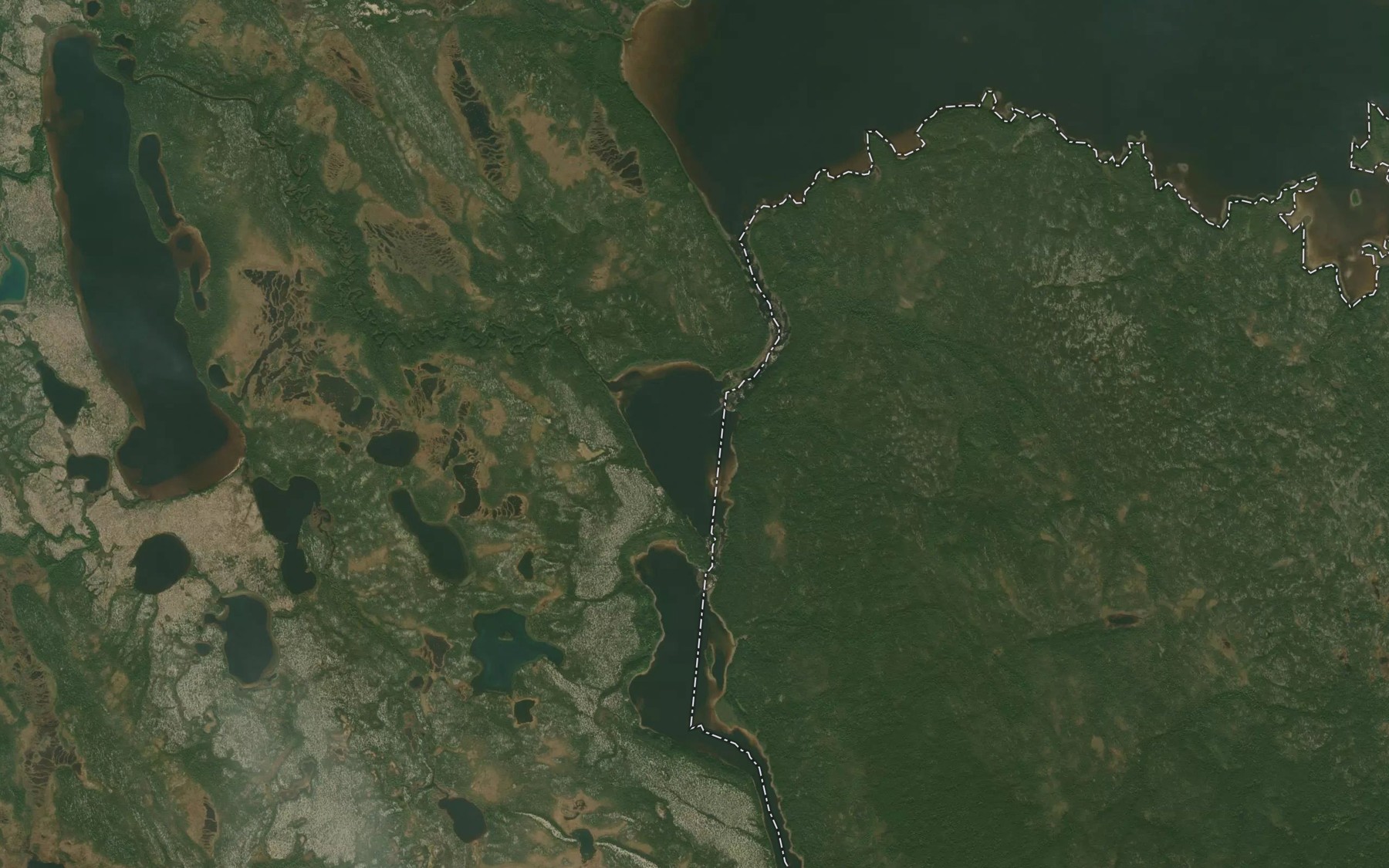 Satellite map of the Lac Kanatuapiaht