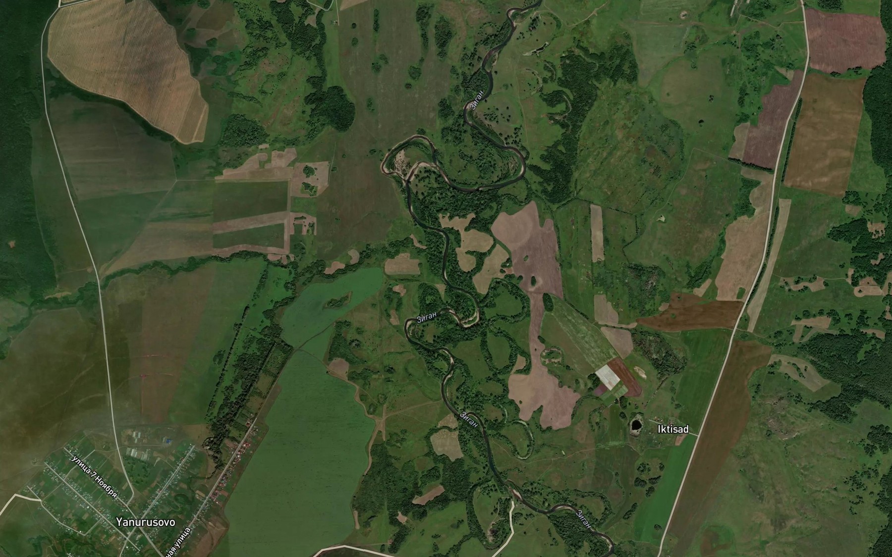 Satellite map of the Kiyauk
