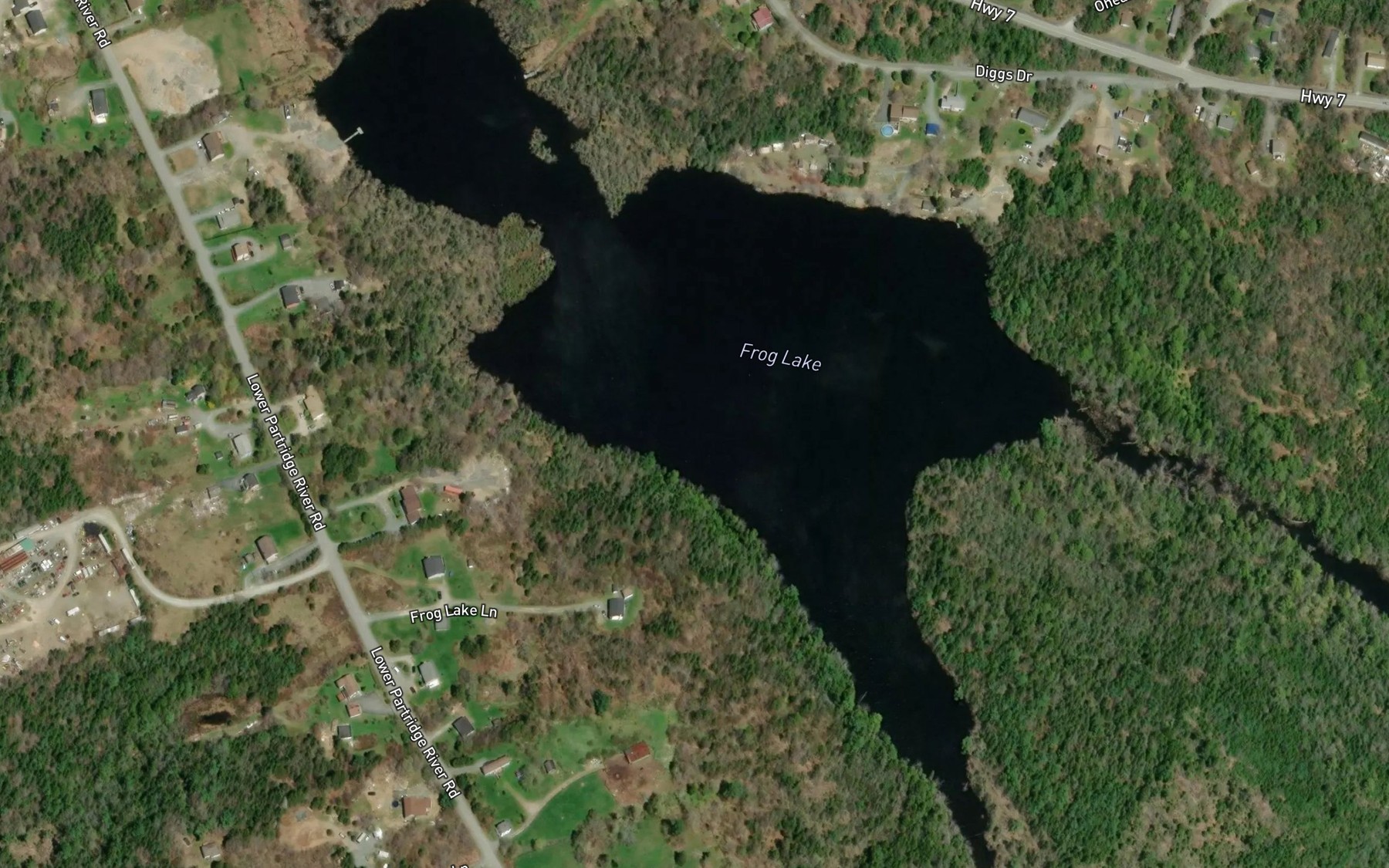 Satellite map of the Frog Lake