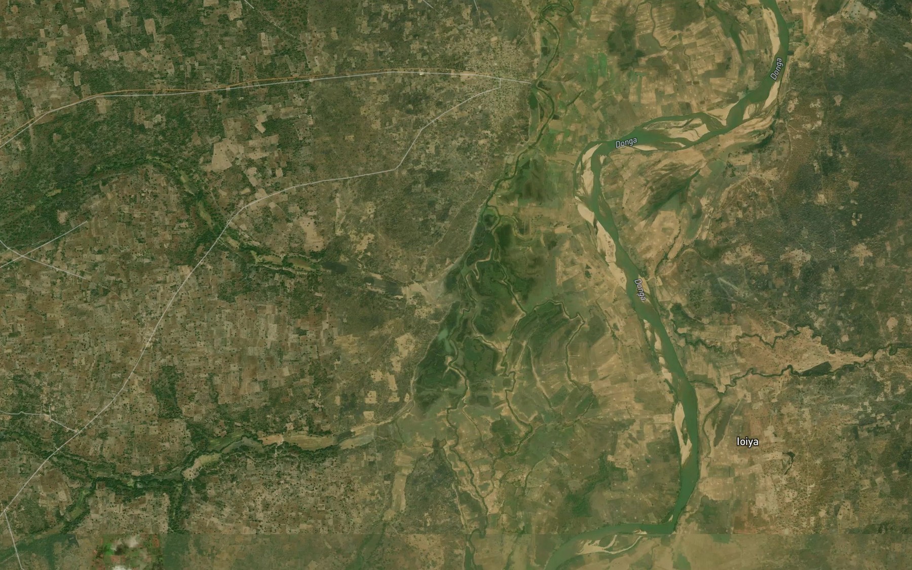 Satellite map of the River Ukusu