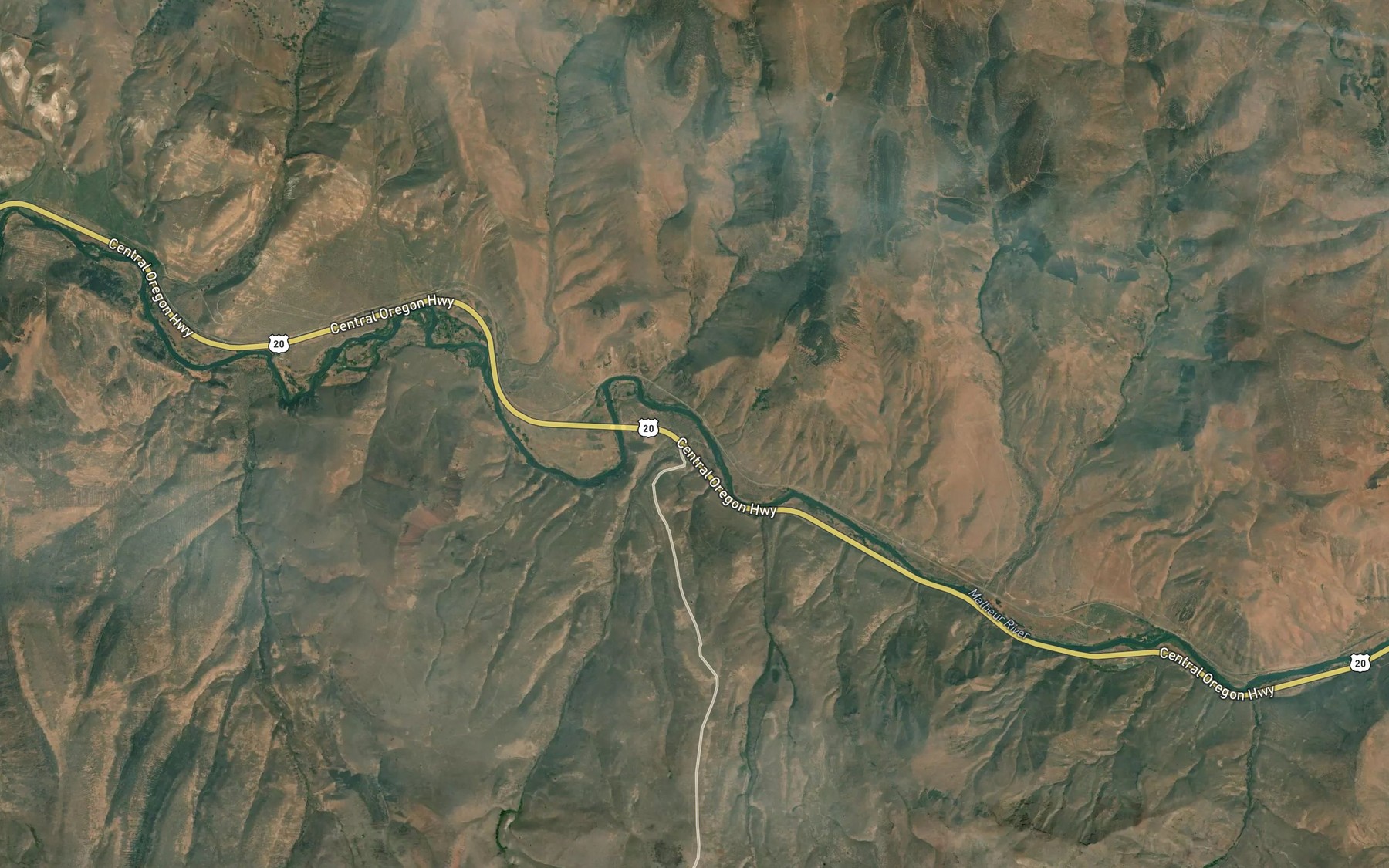 Satellite map of the Sperry Creek