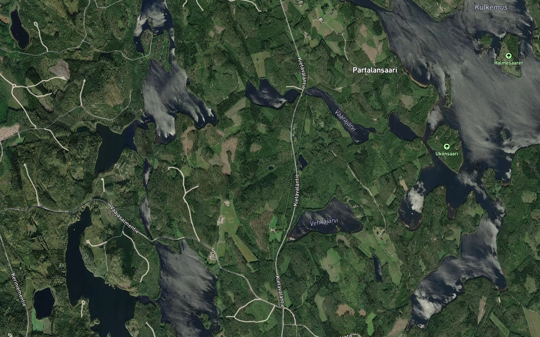 Satellite map of the Takasuonlampi