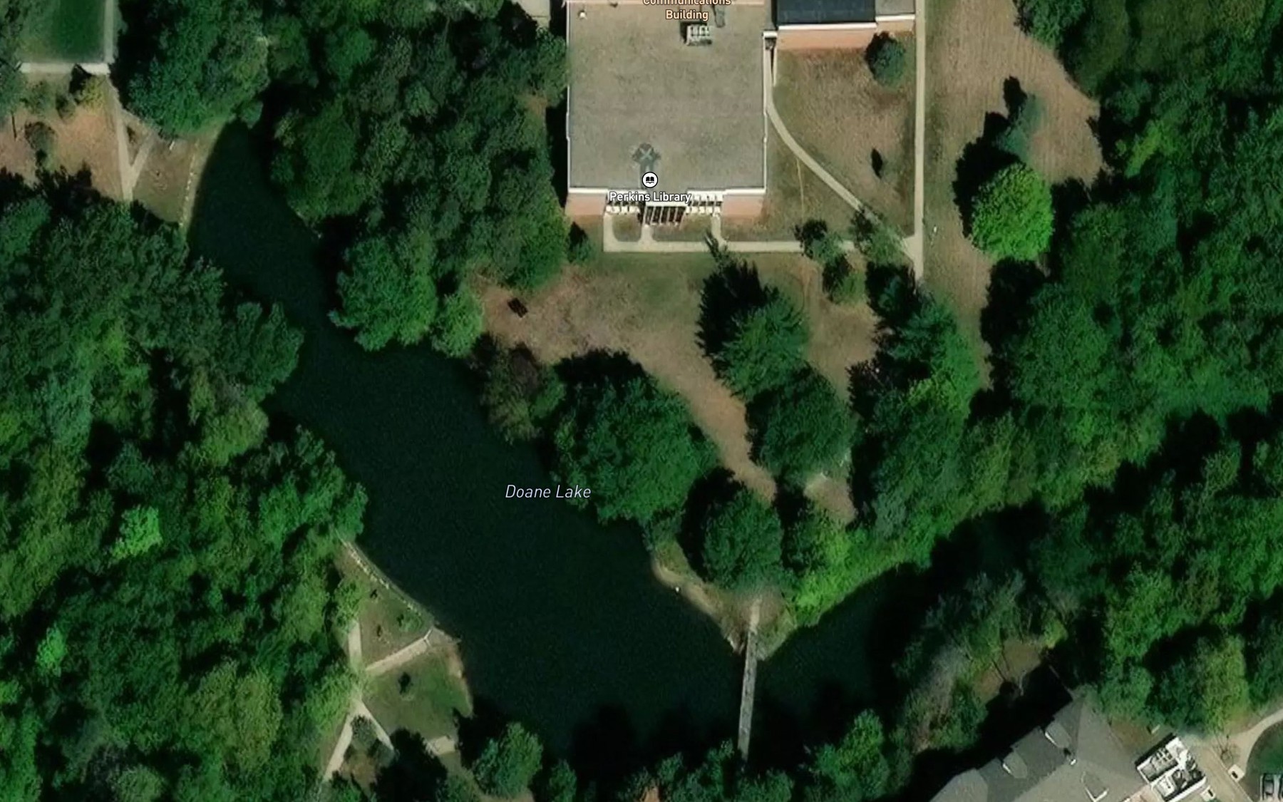 Satellite map of the Doane Lake