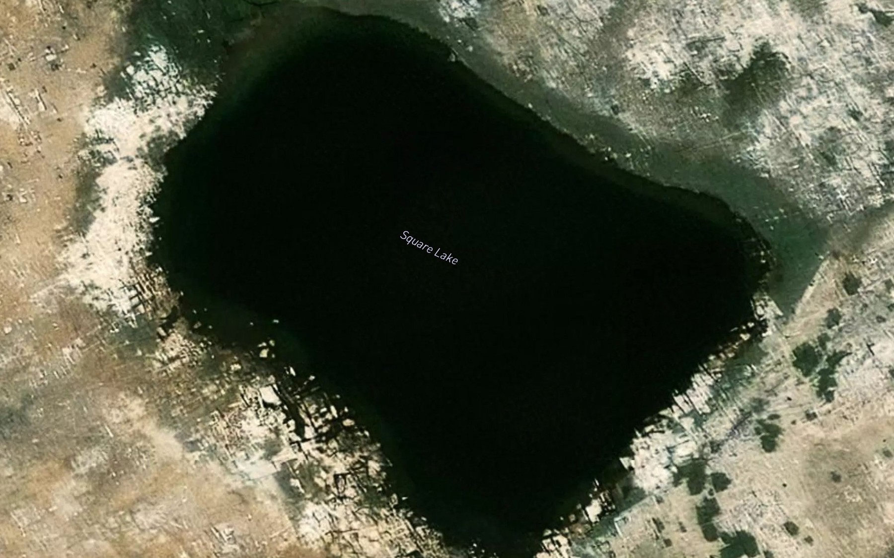 Satellite map of the Square Lake