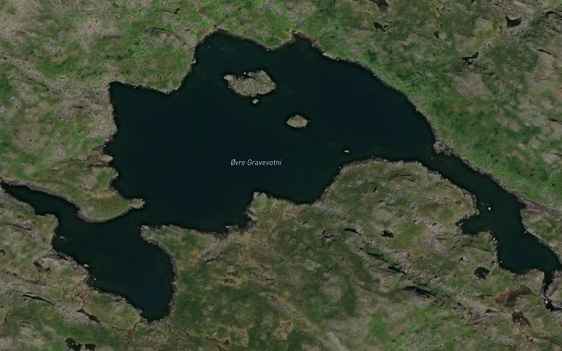 Satellite map of the Evre Gravevatn