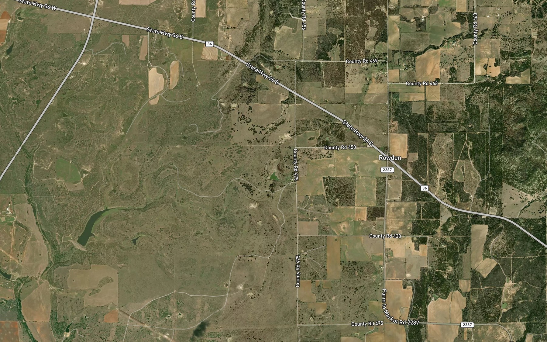 Satellite map of the Hall Lake