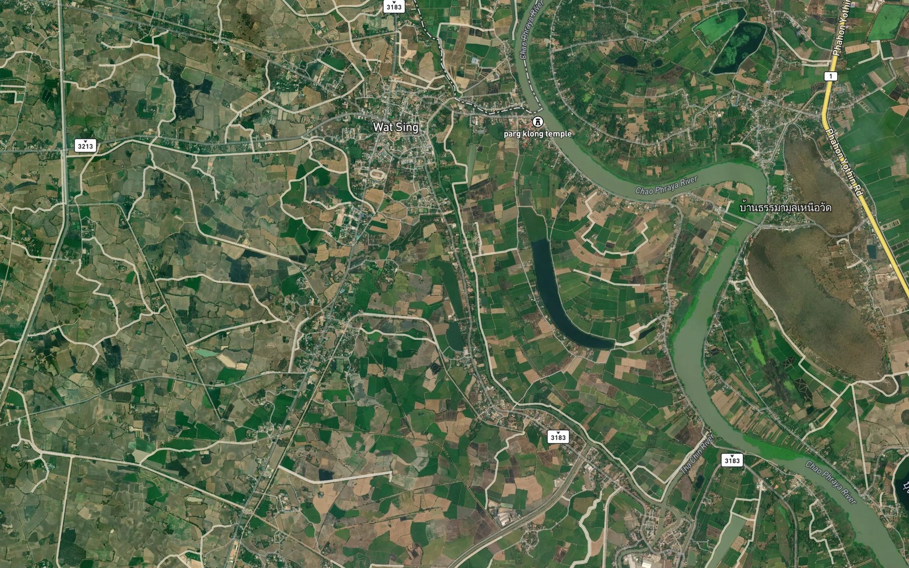 Satellite map of the Bueng Khlong Mon