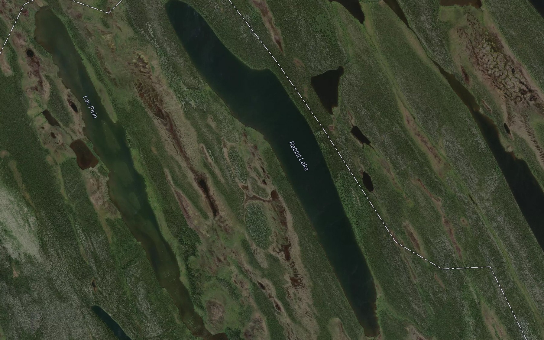 Satellite map of the Lac Rousseliere