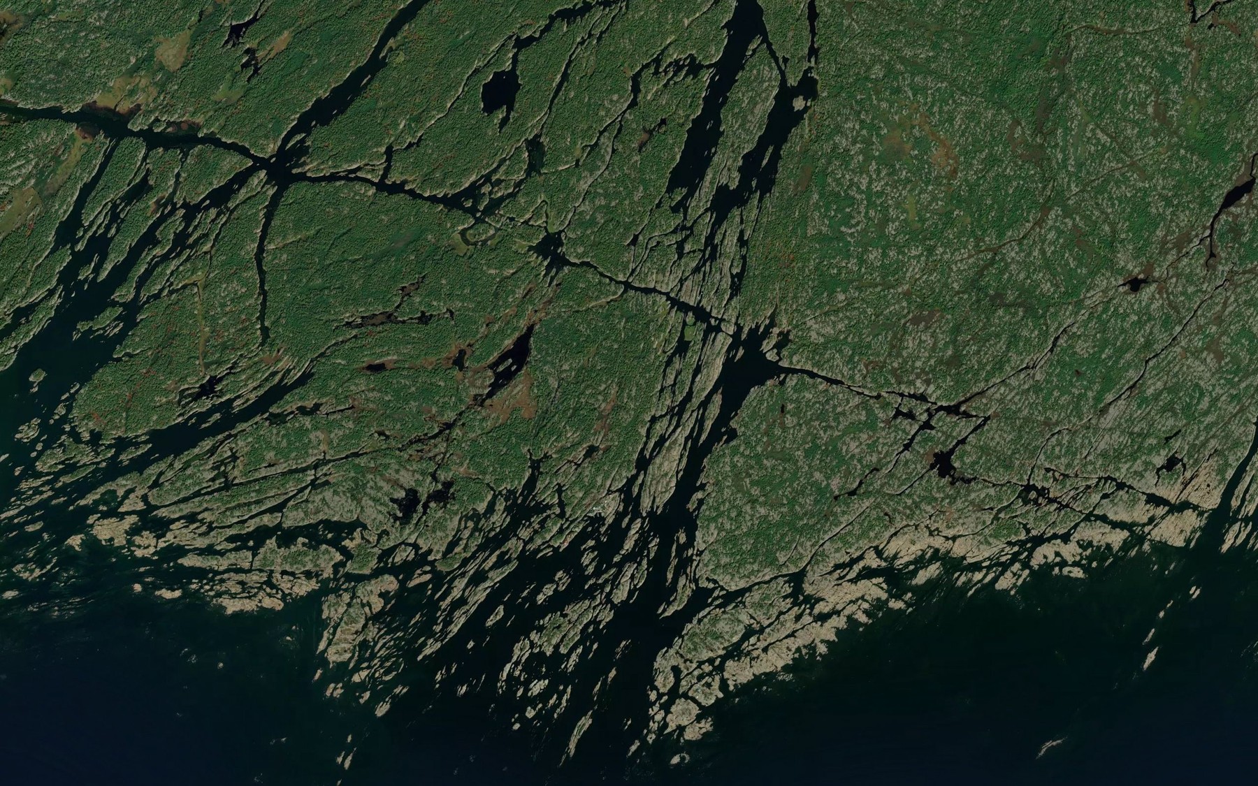 Satellite map of the Bad River Channel