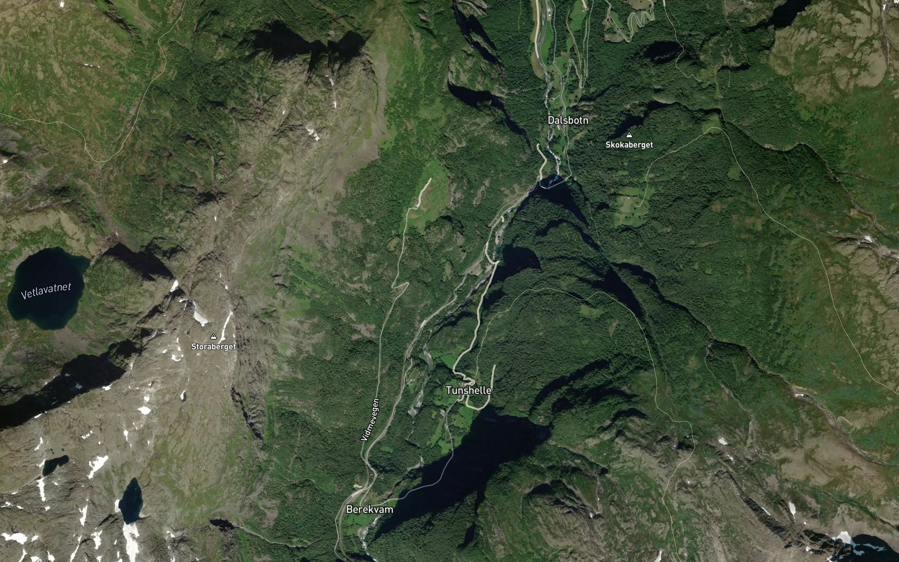 Satellite map of the Geithusgrovi