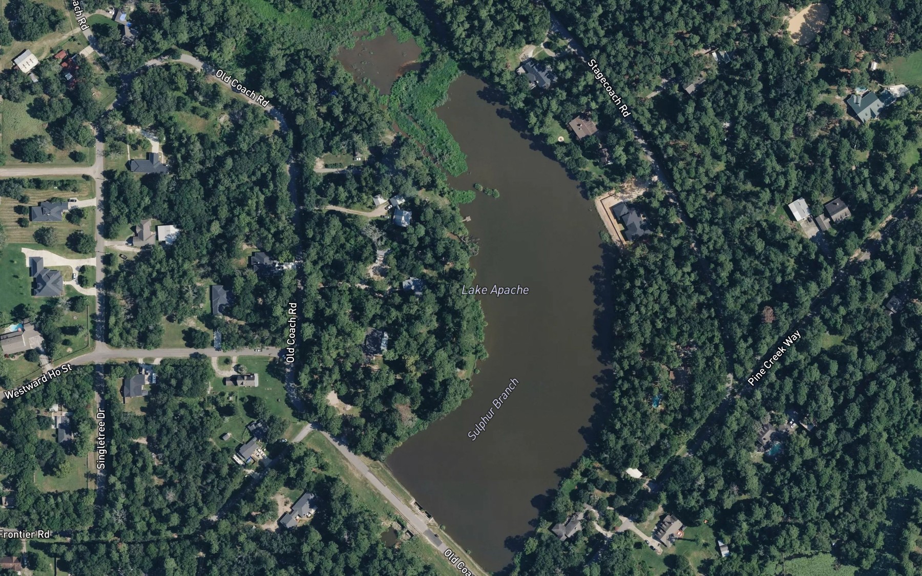 Satellite map of the Lake Apache
