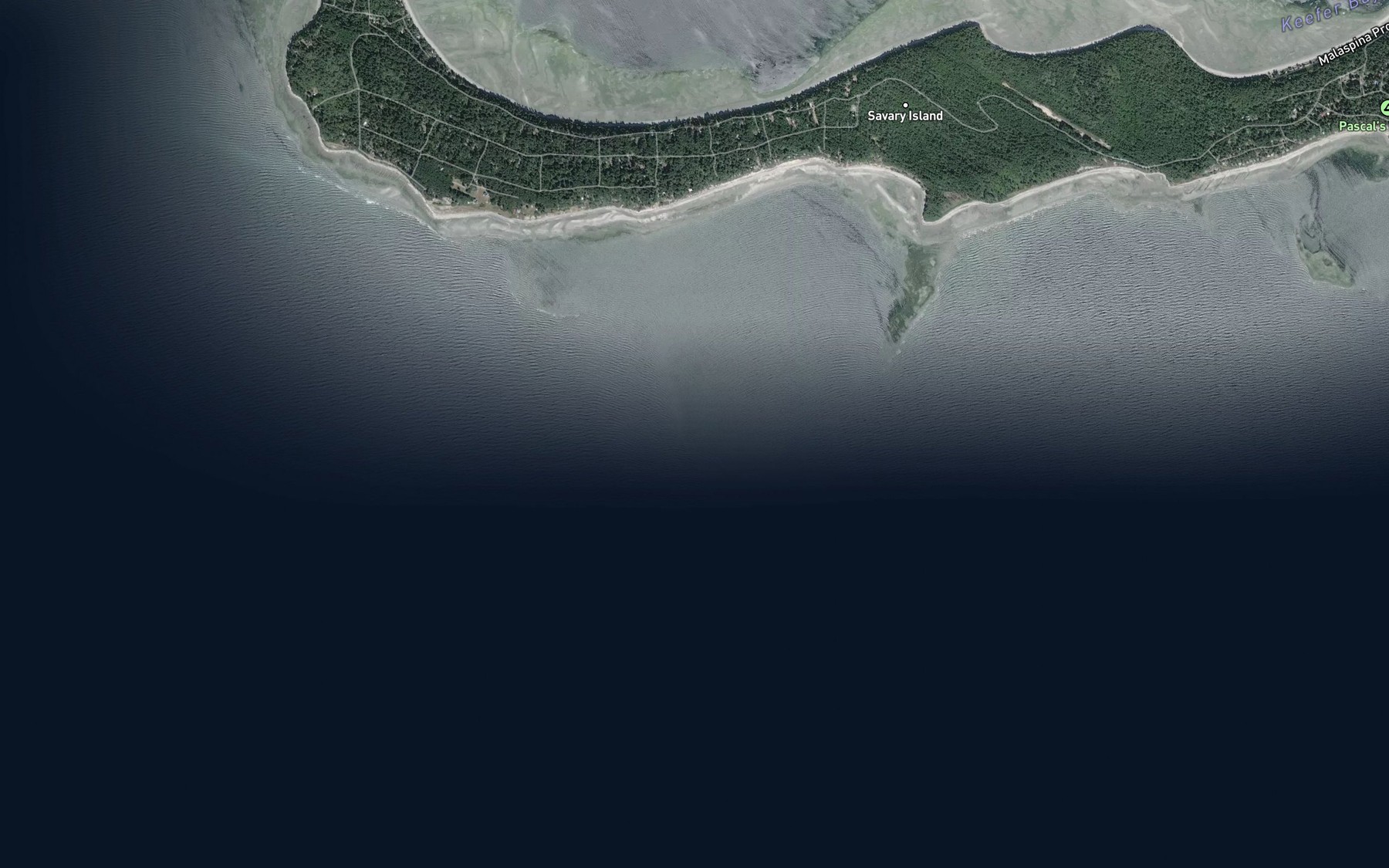 Satellite map of the Stradiotti Reef