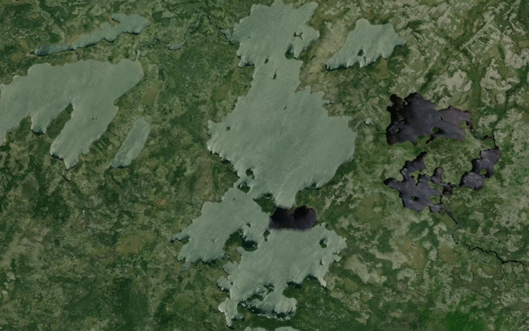 Satellite map of the Lac Savournin