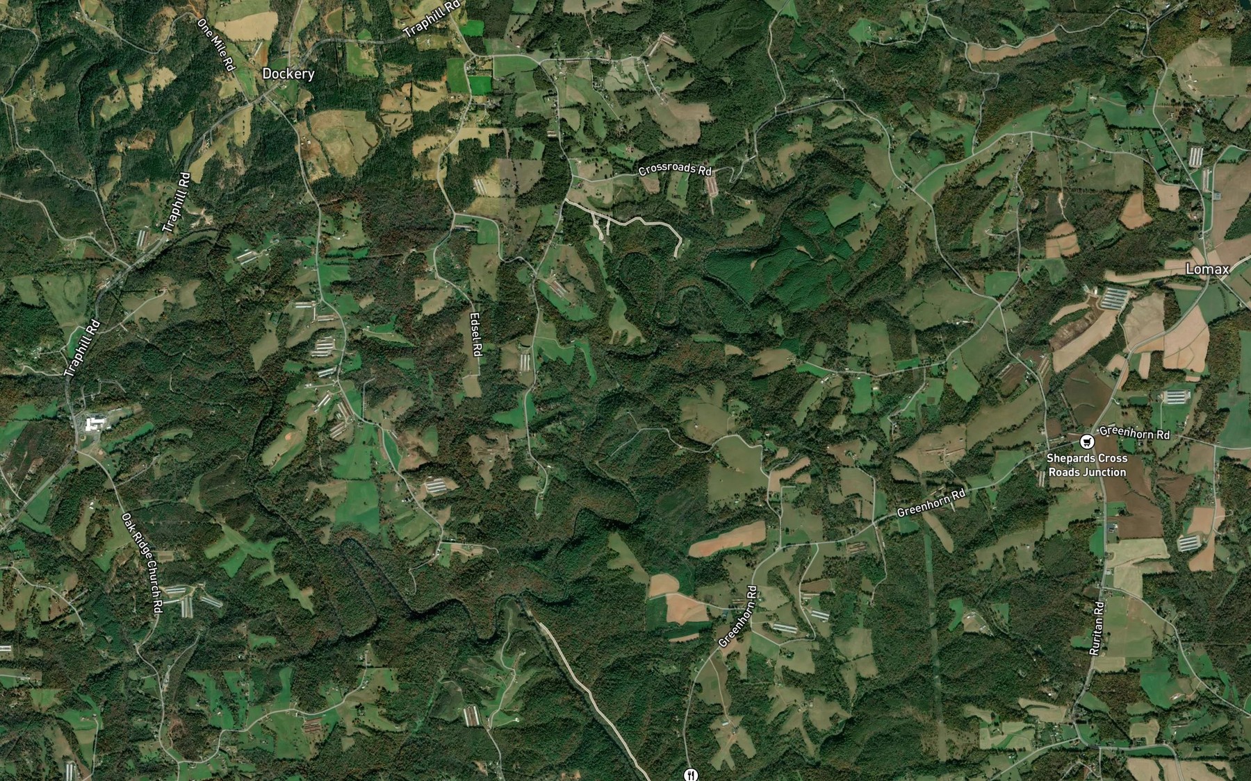 Satellite map of the Long Branch