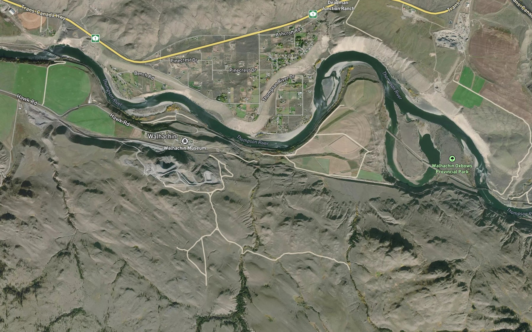Satellite map of the Upper Ranch Creek