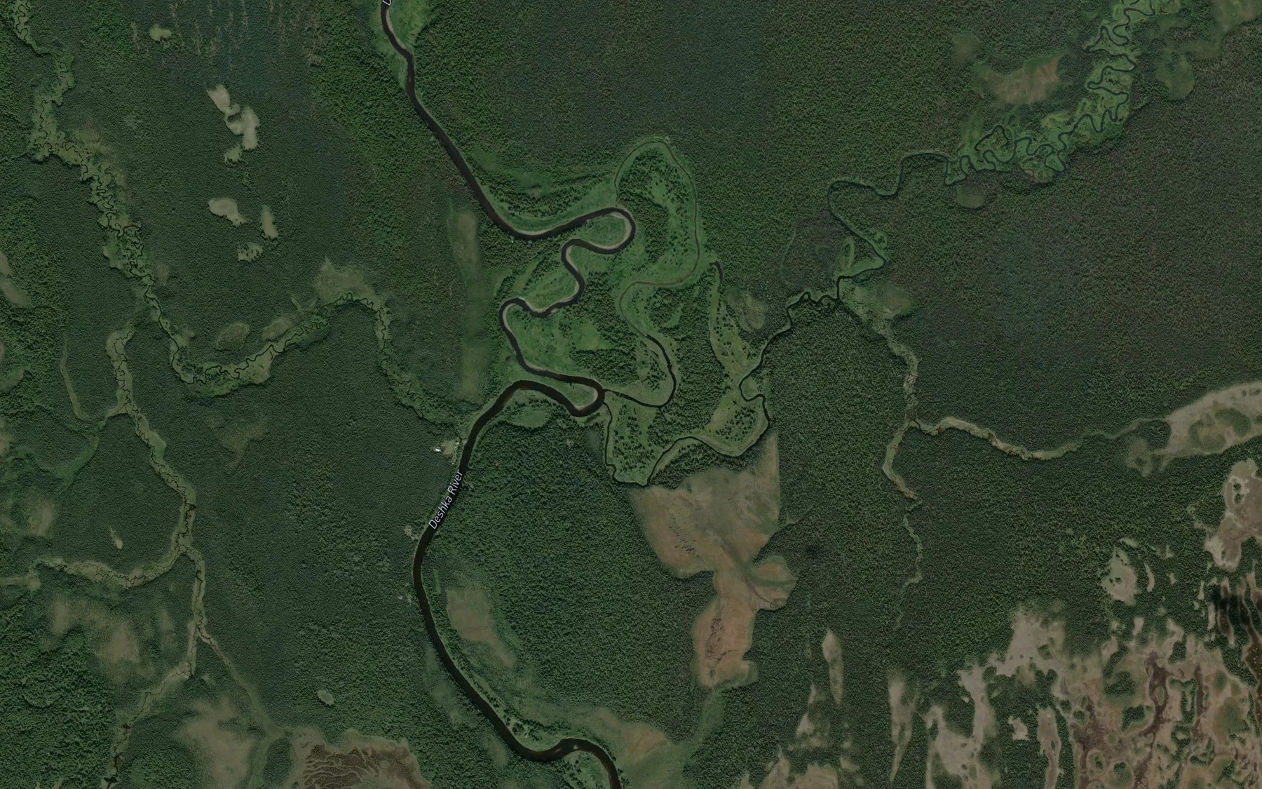 Satellite map of the Trapper Creek
