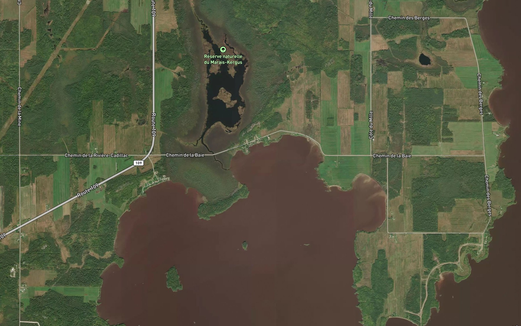 Satellite map of the Baie de La Motte