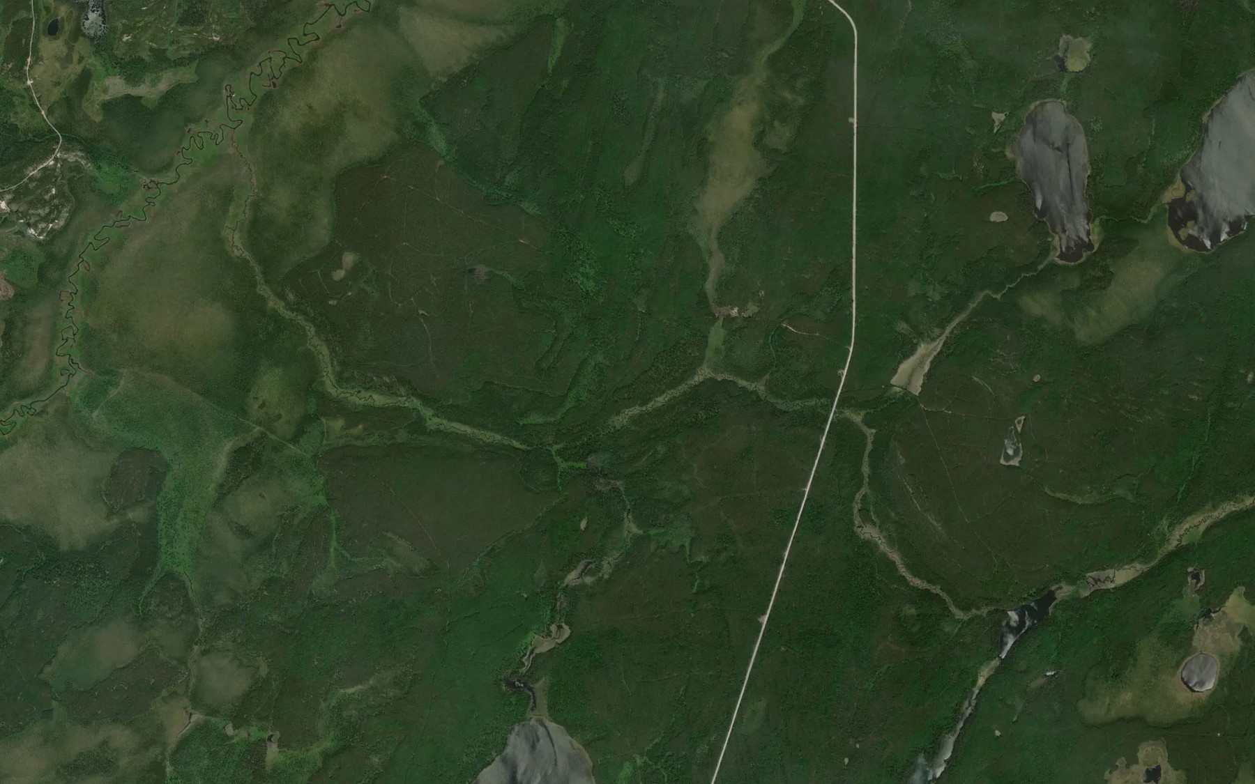Satellite map of the Furniss Creek