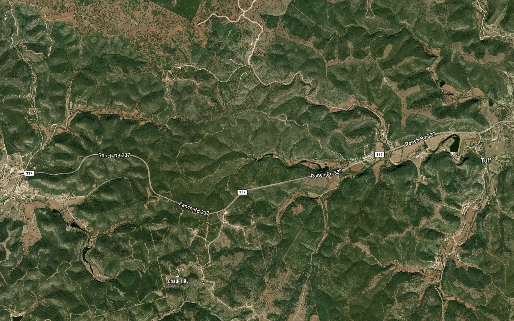 Satellite map of the Left Hand Duncan Creek