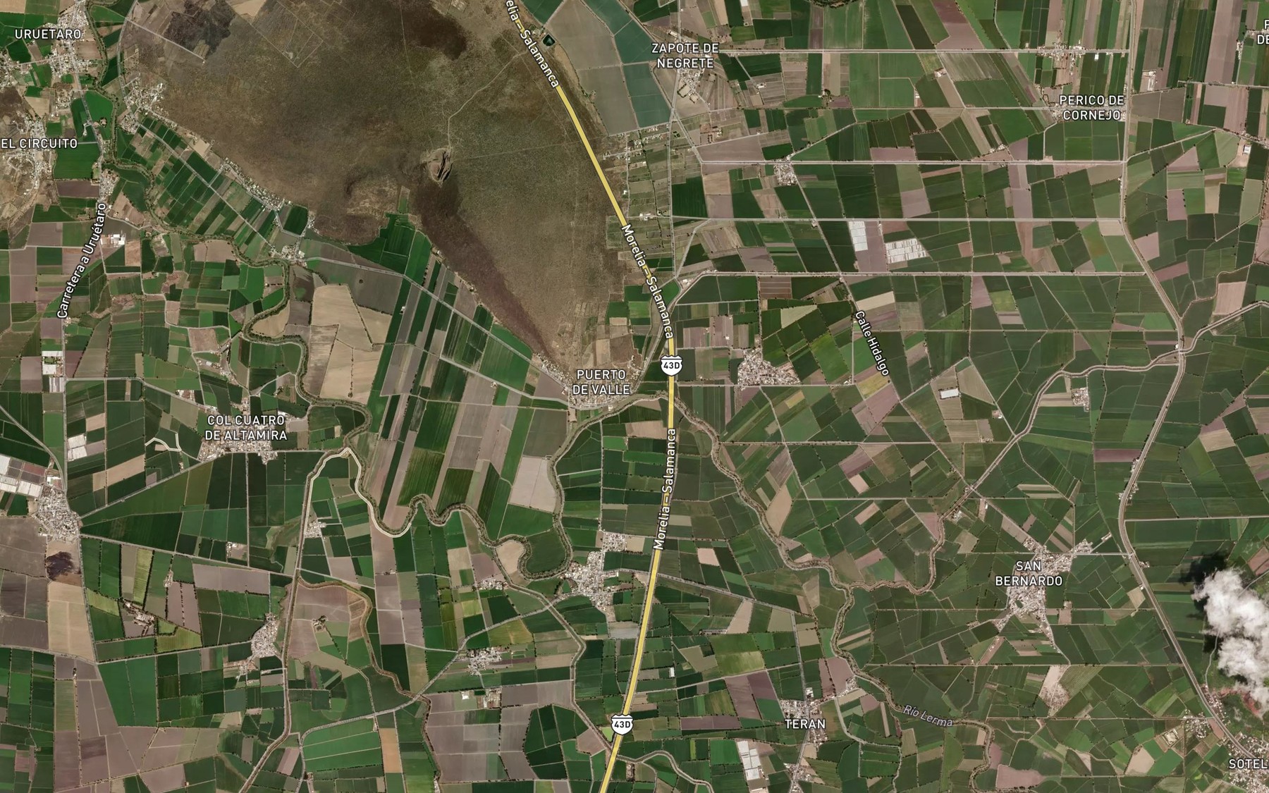 Satellite map of the Numero Seis