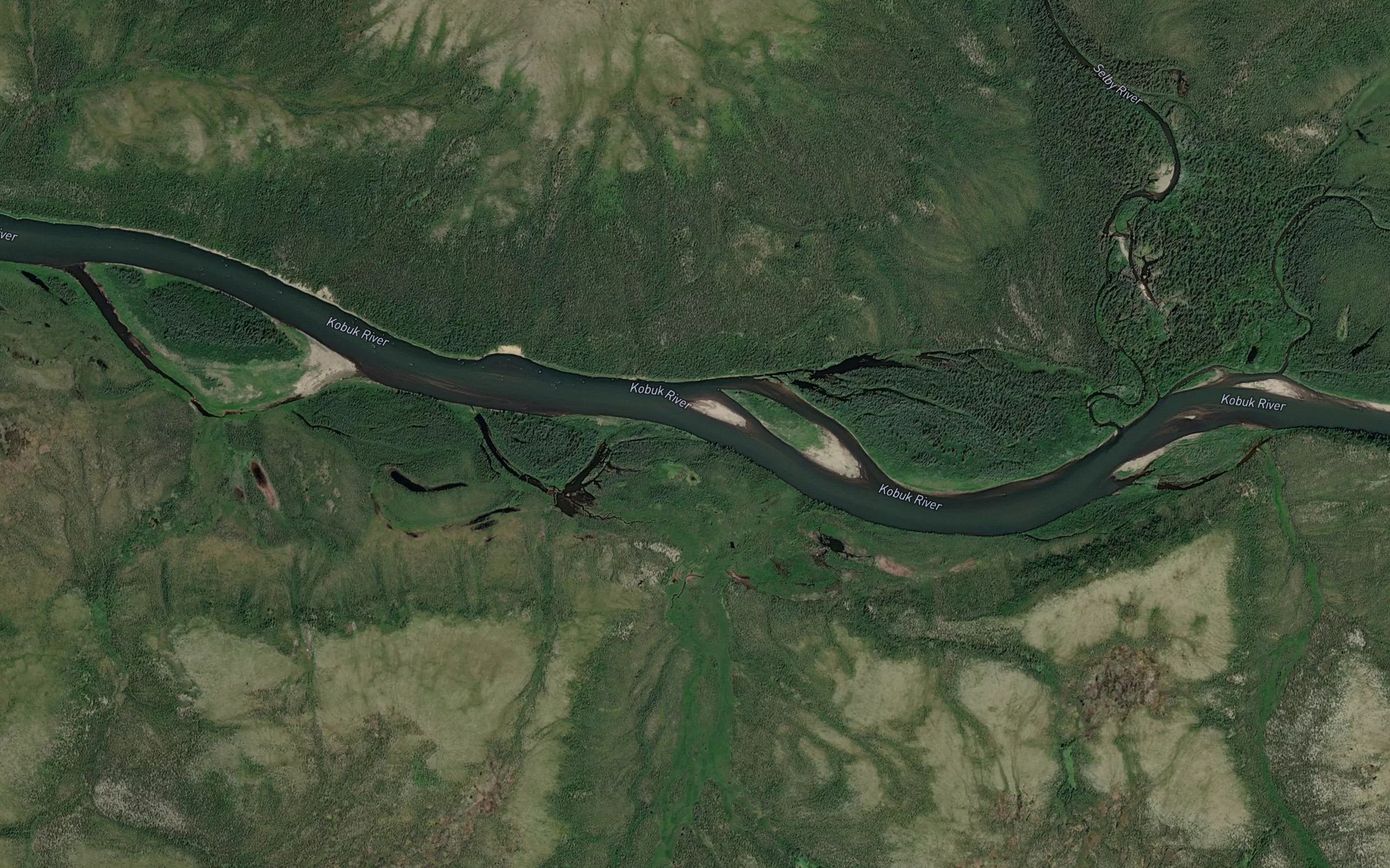 Satellite map of the Kokumpat Creek