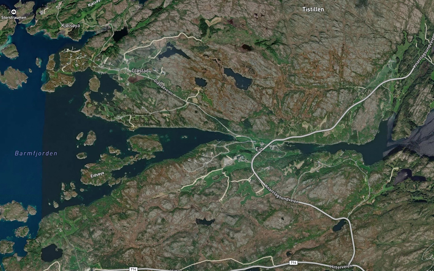 Satellite map of the Litle Eidsvagen