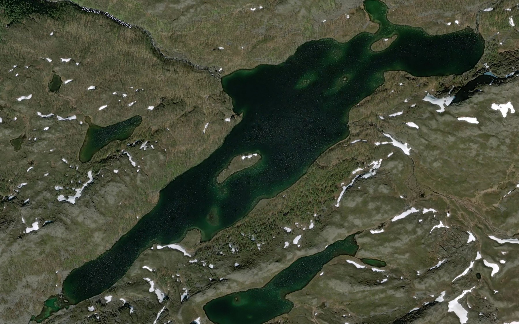 Satellite map of the Fiervuonjavri